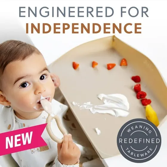 Bibado Learning Curve tableware ad, engineered for independence